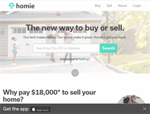 Tablet Screenshot of homie.com